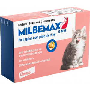 Milbemax G vermífugo para Gatos - porte 0,5 a 2kg /  2 a 8kg